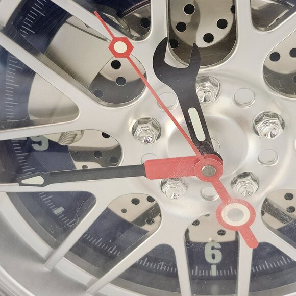 Quartz Wall Clock Rim Wheel Tire Screwdriver Wrench Hands 245/40ZR/18 - Picture 3 of 6